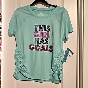 MTA Sport Aqua Tee with Motivational Text